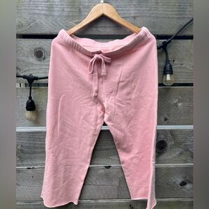 Frank & Eileen $198 Catherine Triple Fleece Sweat Pants Soft Pink Resort Coastal
